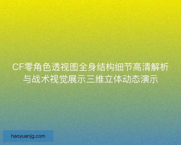 CF零角色透视图全身结构细节高清解析与战术视觉展示三维立体动态演示